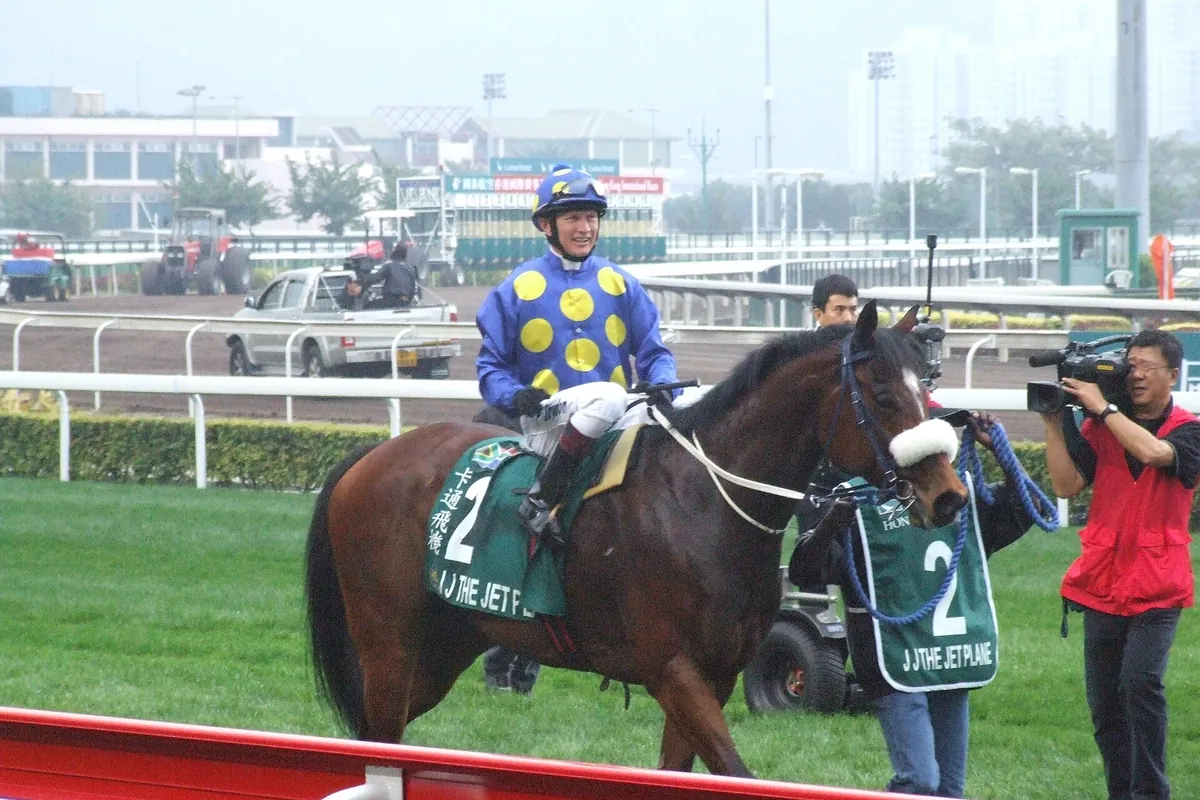 Racehorse J J the Jet Plane on a South African track